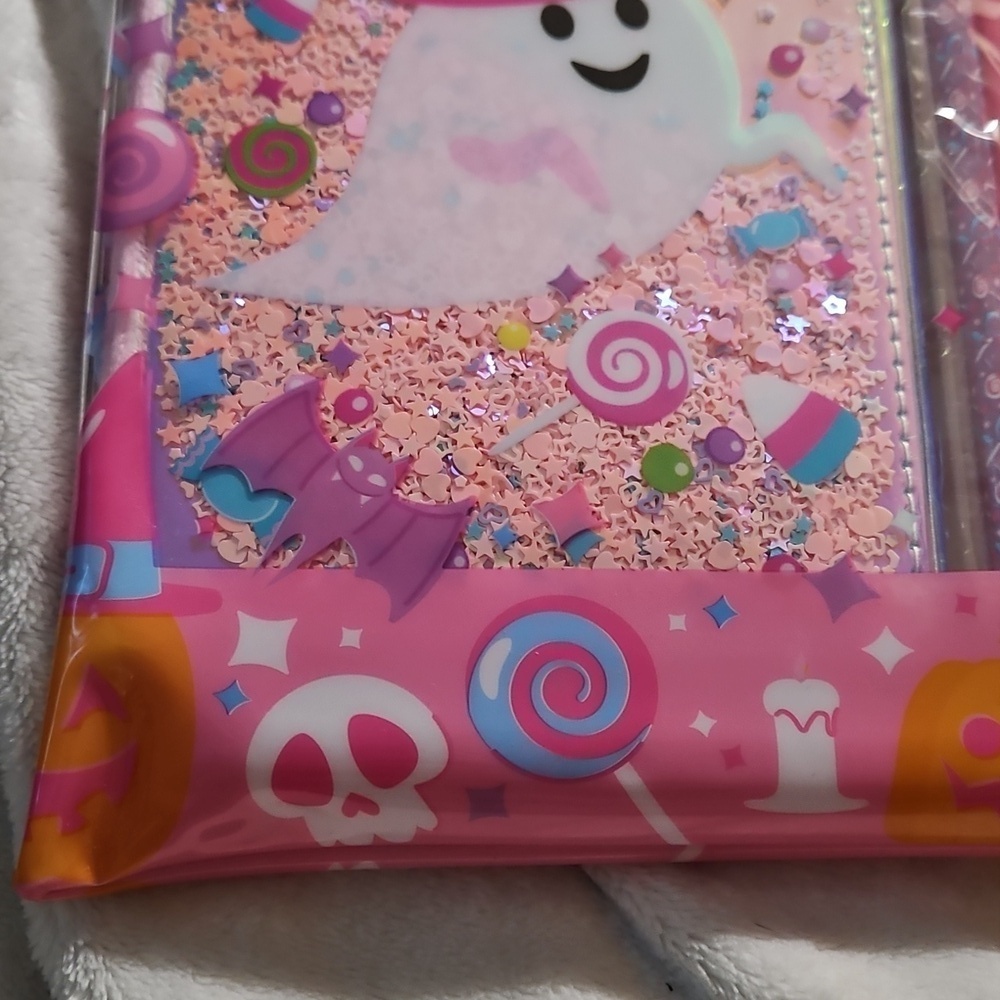Halloween Stationary Reuseable Pouch Journal Colored Pencils Erasers Stickers - Picture 5 of 11